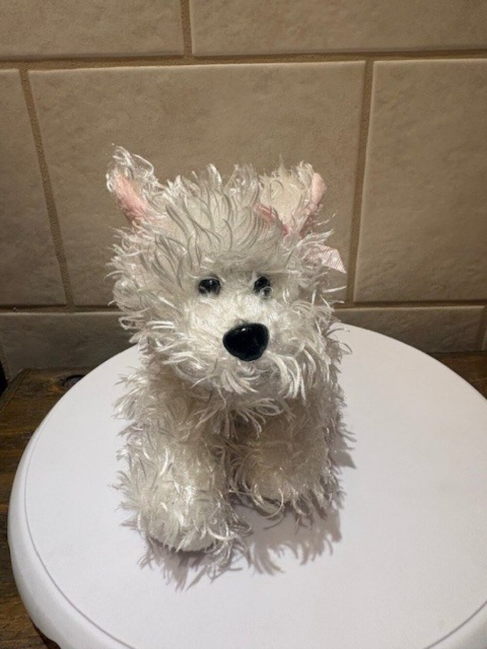 Ganz Webkinz Retired White Terrier Puppy Dog HM106 Stuffed Animal No Code